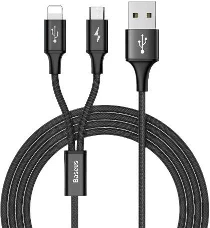 USB-A to Lightning Micro-USB dual connector data cable Pakistan