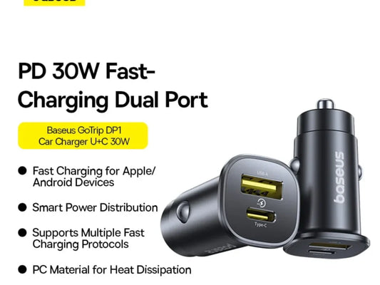 Car charger plugged into vehicle charging port