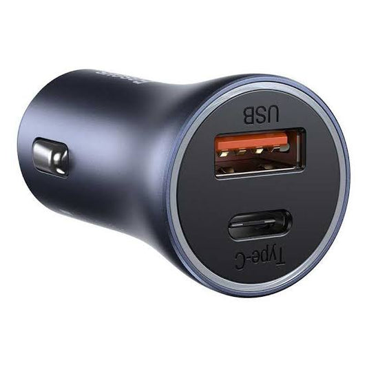 Baseus 40W Dual-Port Car Charger (USB-C PD + USB-A QC)