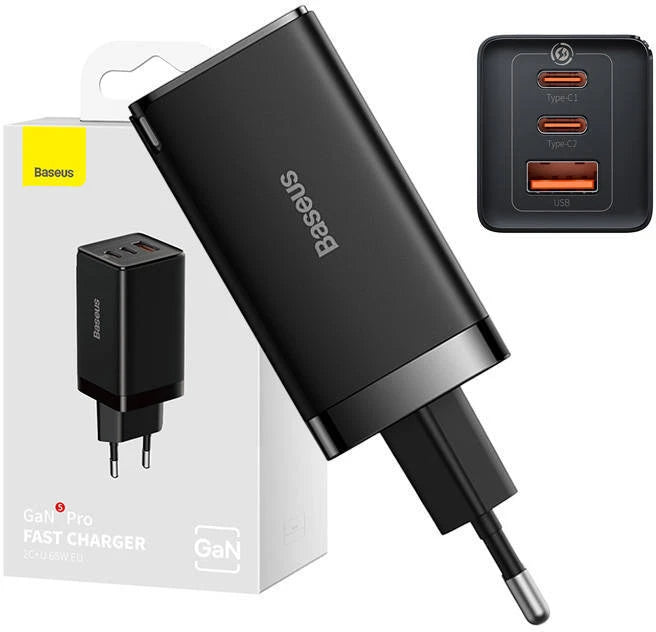 Baseus CCGP120201 dual USB-C USB-A wall charger