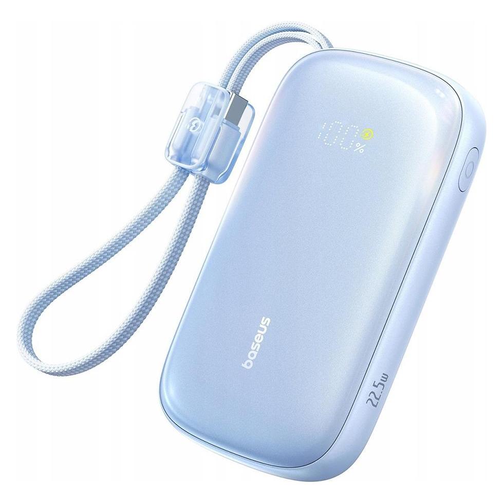 Baseus EnerFill FC21 QPow 3 Ultra 20000mAh 45W Power Bank with Detachable Cable — Natural Titanium