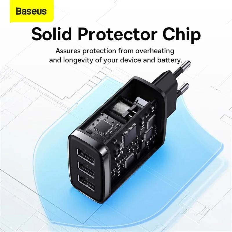 Baseus CCXJ020101 compact wall charger with 3 USB ports