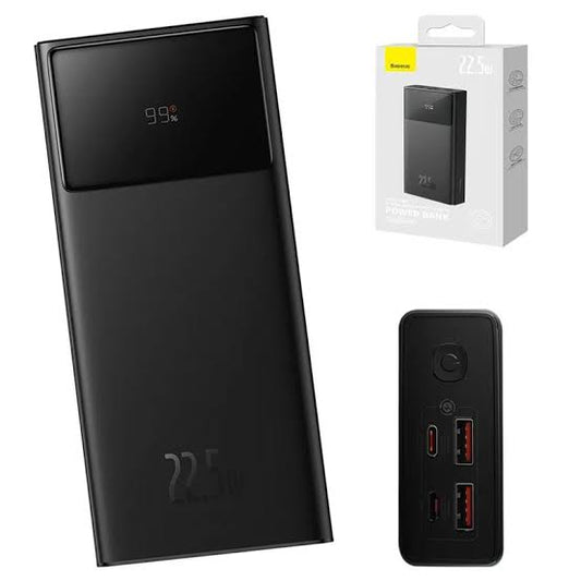Baseus 22.5W fast charging power bank – black, PD/QC support