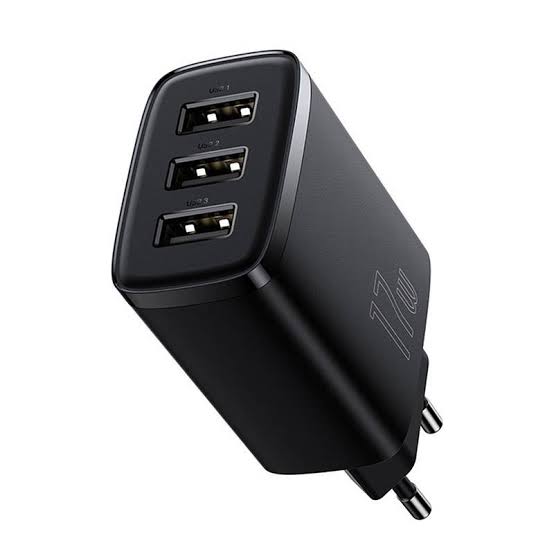 Baseus 17W 3-port USB mobile charger black