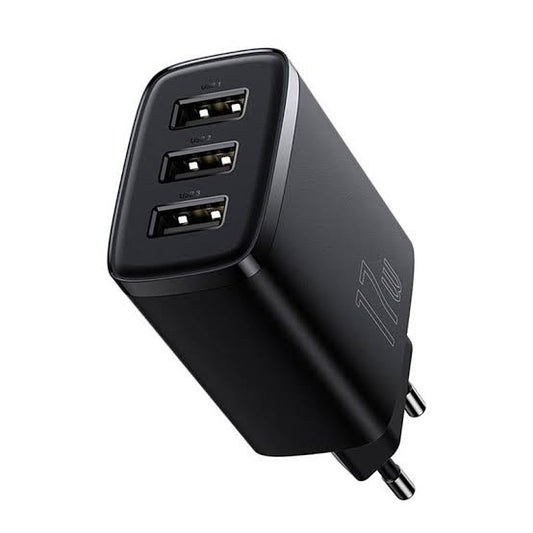 Baseus 17W 3-port USB mobile charger black