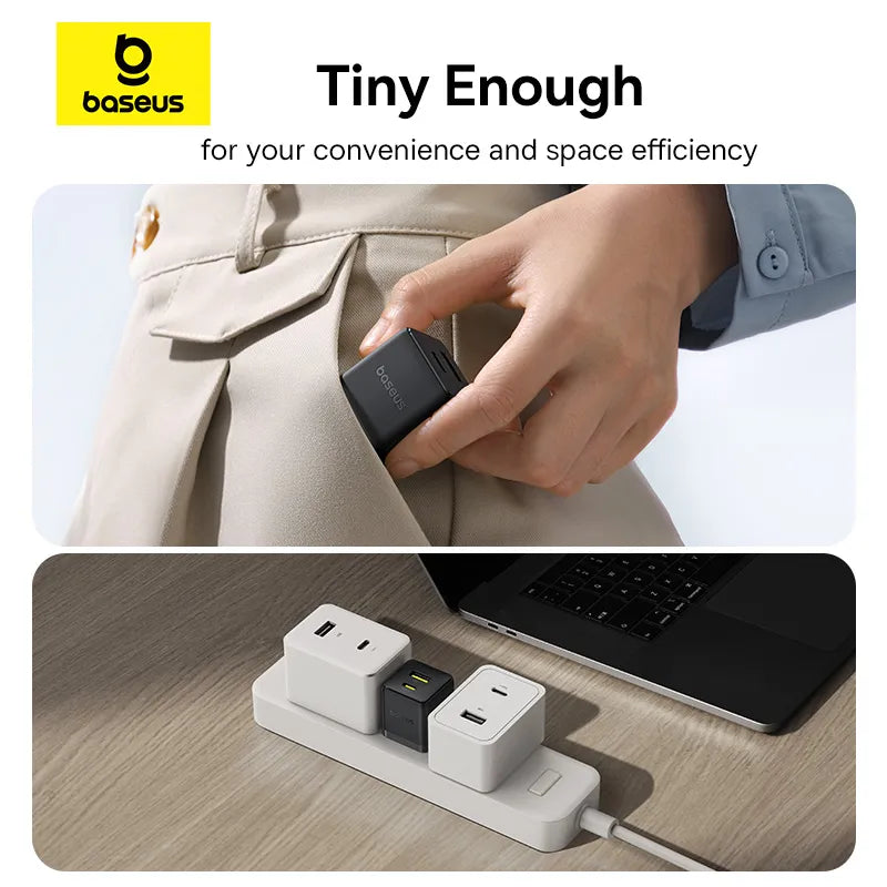 Baseus Palm 30W PD Fast Charger 1C – Mini USB-C Wall Adapter for iPhone & Android