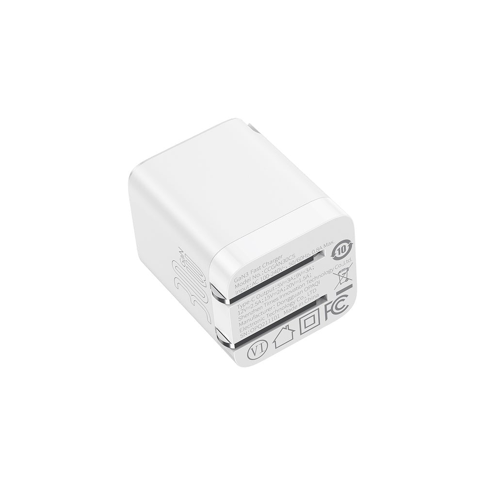 Baseus Palm 30W PD Fast Charger 1C – Mini USB-C Wall Adapter for iPhone & Android